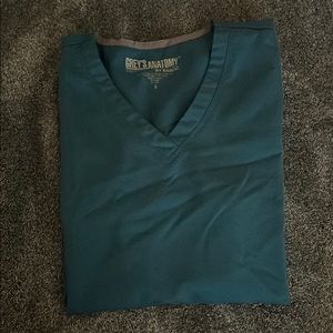 Greys anatomy scrub top- Caribbean blue